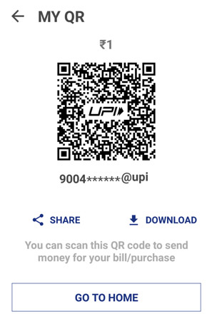 Share the QR code