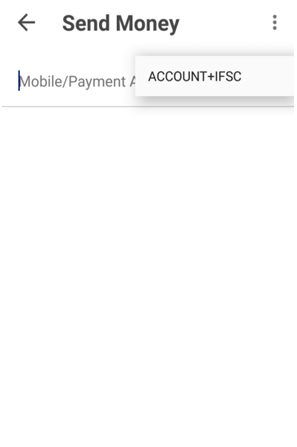 Send payment method IFSC
